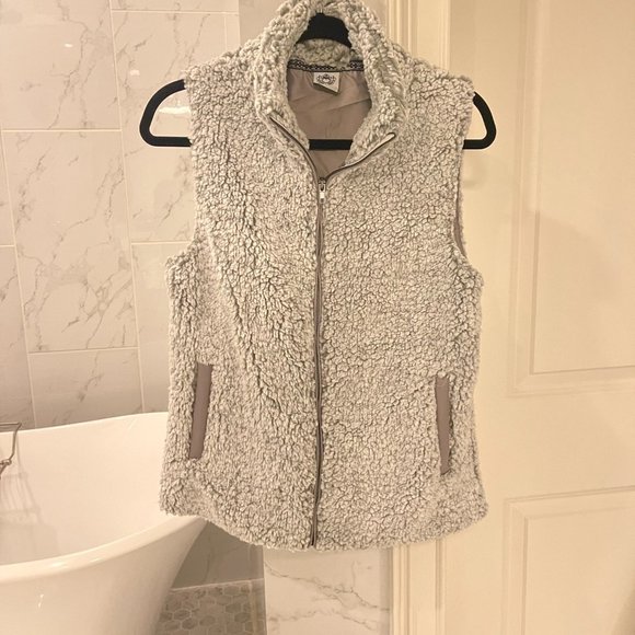 Sherpa Zip Up Womens Vest - Size Small - Picture 2 of 5